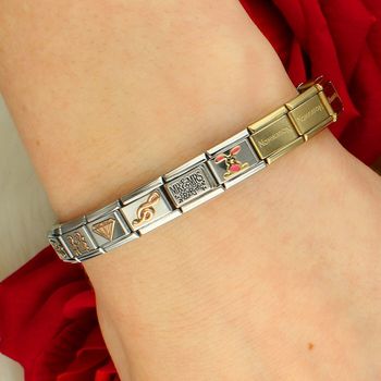 Romantyczna zawieszka Mr & Mrs Nomination 33011115 ze srebra 925 i emalią. Idealny prezent ślubny lub rocznicowy do bransoletki Composable.jpg